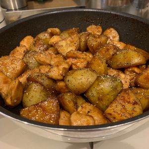 harpcafeの作ってみた!投稿(『じゃがいもとささみの照り胡椒炒め』)