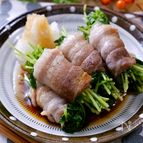 レンジで簡単美味しい！！『豆苗の豚肉巻き』〜おろしポン酢〜