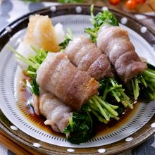 レンジで簡単美味しい!!『豆苗の豚肉巻き』〜おろしポン酢〜
