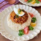 玄米でヘルシーに【コクうまキーマカレー】