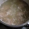 金針菜ときくらげ、豚肉の醤油煮の工程1