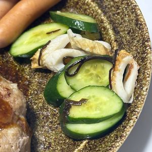 しんやの作ってみた!投稿(即席！ごま油香る＊『ちくわときゅうりの塩昆布あえ♪♪』)