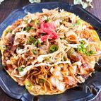 テンション爆上がり‼マヨビームでお好み焼き風焼きそば