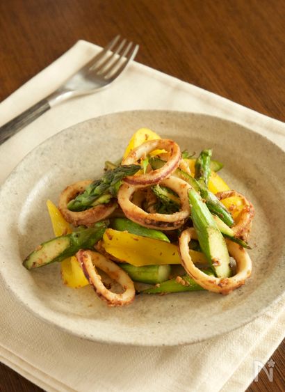 イカと野菜の味噌炒め