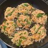 余った素麺でカリカリおつまみ「ニラとキムチのそうめんチヂミ」の工程2