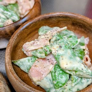 まゆのの作ってみた!投稿(旬のやみつき副菜♡【シーザースナップえんどう】)