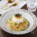 【おろし梅なめ茸パスタ】グルグル混ぜる♪やみつき和風パスタ
