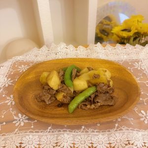 タツノオトシゴの作ってみた!投稿(牛肉と春野菜のカレー炒め)