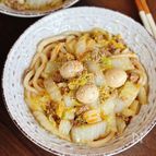 【豚そぼろ白菜のあんかけうどん】ずるっと豪快に食べたい一皿