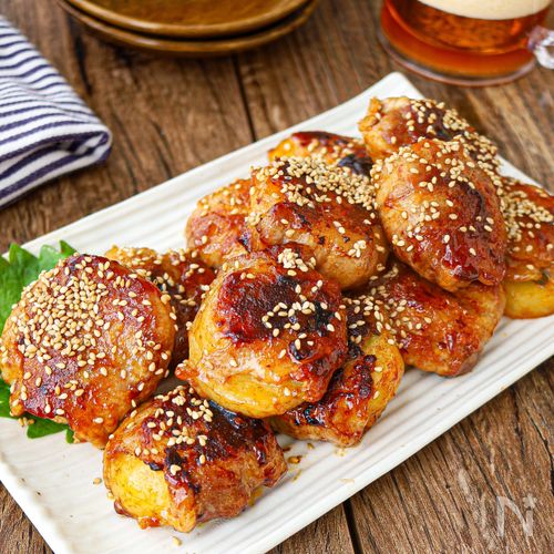 夫が絶賛♡【新じゃがのヤンニョムチーズ肉巻き】ご飯が進む♪
