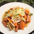 スパムの野菜炒め　レモンブラックペッパー風味