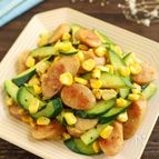 スパイシー♪ウインナーときゅうりのカレー炒め