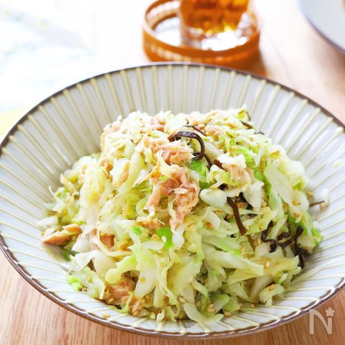 レンジで3分!やみつき【キャベツとツナの塩こんナムル】腸活◎