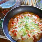 フライパンでパパっと簡単♪豚肉とトマトのチーズ焼き