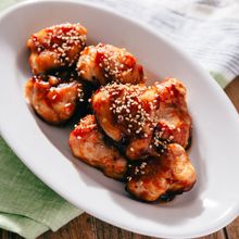 鶏ももの米粉照り焼き