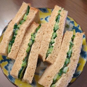 たりおの作ってみた!投稿(暑い夏こそ食べたい【きゅうりのサンドイッチ】)