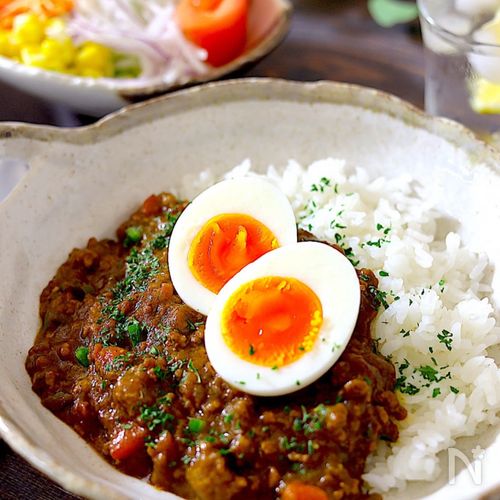 ルウで簡単!ピーマンたっぷりキーマカレー