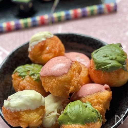 【ホットケーキミックス使用♪】豆腐deもちもちチョコドーナツ