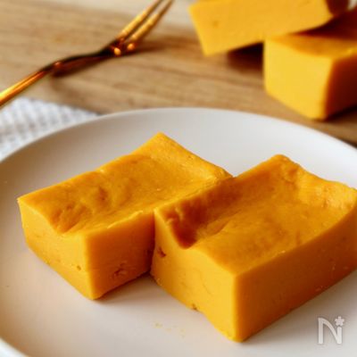 【レンジで4分！】ヘルシーなかぼちゃのチーズケーキ
