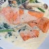 すみれの作ってみた!投稿(【鮭とほうれん草の和風クリーム煮】簡単なのに絶品！お魚レシピ)