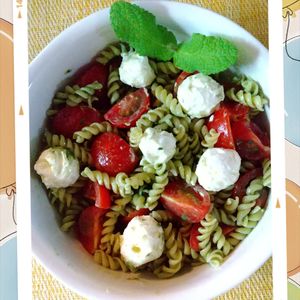 チョロリスの作ってみた!投稿(味付け1つ！本格！イタリアンカラーなバジルパスタ)