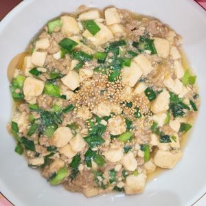 milkの作ってみた!投稿(大盛りご飯にかけたい🤩🍚とろとろニラそぼろあんかけ豆腐♪)