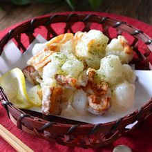 ボリュームアップ♪ちくわと長芋のカリッとコロコロ磯辺揚げ