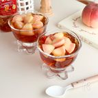 材料3つ 桃の紅茶ゼリー