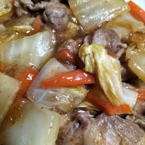 1207859の作ってみた!投稿(お手軽食材で簡単中華♡白菜と豚こまのピリ辛醤油とろみ煮)