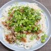みーの作ってみた!投稿(にらとねぎがたっぷり!そうめんで作るピリ辛肉味噌のあえ麺)