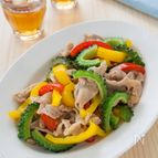 夏野菜と豚肉のカラフル炒め