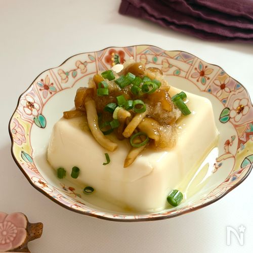 胃にやさしい♡なめこおろしのポン酢あん【油不使用・ヘルシー】