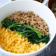 『基本の３色そぼろご飯【鶏・卵・ほうれん草】』＃お弁当