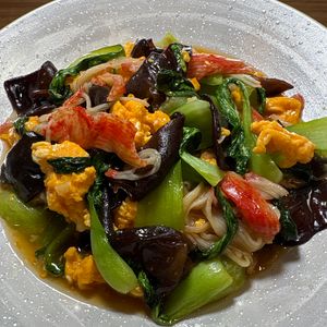 楽ラク手抜キッチン🐶🐾の作ってみた!投稿(【チンゲン菜とキクラゲのふわ玉中華炒め】5分でちょっぱや！)