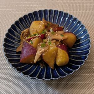 𝔂𝓾𝓶𝓲🍓の作ってみた!投稿(さつまいもとまいたけの味噌バター炒め【ほっこり秋の味覚♪】)