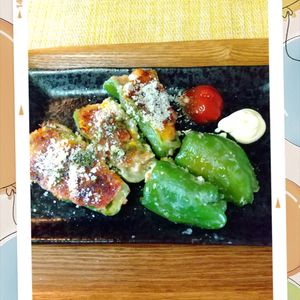 チョロリスの作ってみた!投稿(めちゃ旨♡チーズ薫る『ピーマンのツナマヨコーン詰め』)