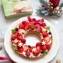 ギルトフリーな!米粉のクリスマスリースタルト