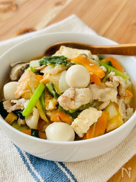 【野菜たっぷり五目中華丼】フライパンで10分！味付け簡単♩