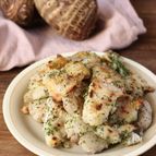 簡単皮むき【ぺったんこ焼き里芋のカリカリ焼き】青のり風味