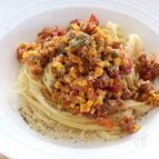 子供が大好き！トマト缶なしでとうもろこし入りミートソース