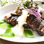節約料理♡豚バラこま挟みハッセルバック茄子のポン酢焼き