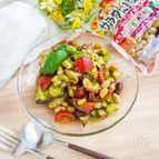 豆とタコのバジル和え