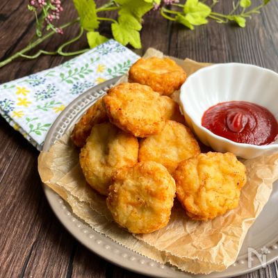 冷めてもふわふわ！豆腐入りチキンナゲット＊