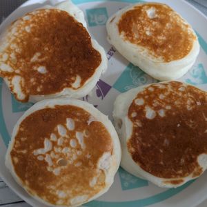 ハブラシの作ってみた!投稿(卵なしのもちもち米粉パンケーキ)