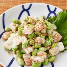 枝豆と竹輪の海苔風味