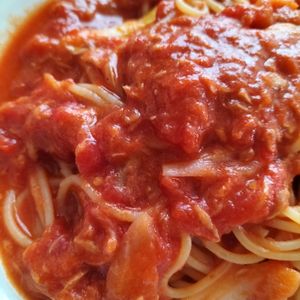1207859の作ってみた!投稿(【フライパン1つ】簡単トマトとツナのワンパン絶品パスタ！)