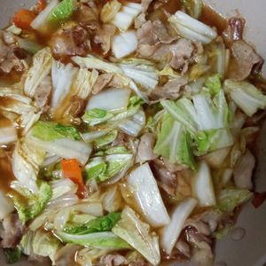 鶏皮坊主の作ってみた!投稿(【豚バラあんかけ】食材３つで作る一品大満足メニュー)