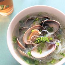 【貝の滋味】あさりと緑豆春雨の薬膳スープ
