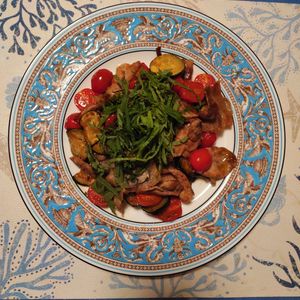 コ−チャンの作ってみた!投稿(ご飯が進む！【豚こまとズッキーニのポン酢炒め】簡単ワンパン◎)