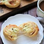 こね・発酵不要。ふわもち。ハムチーズおからパン【低糖質】